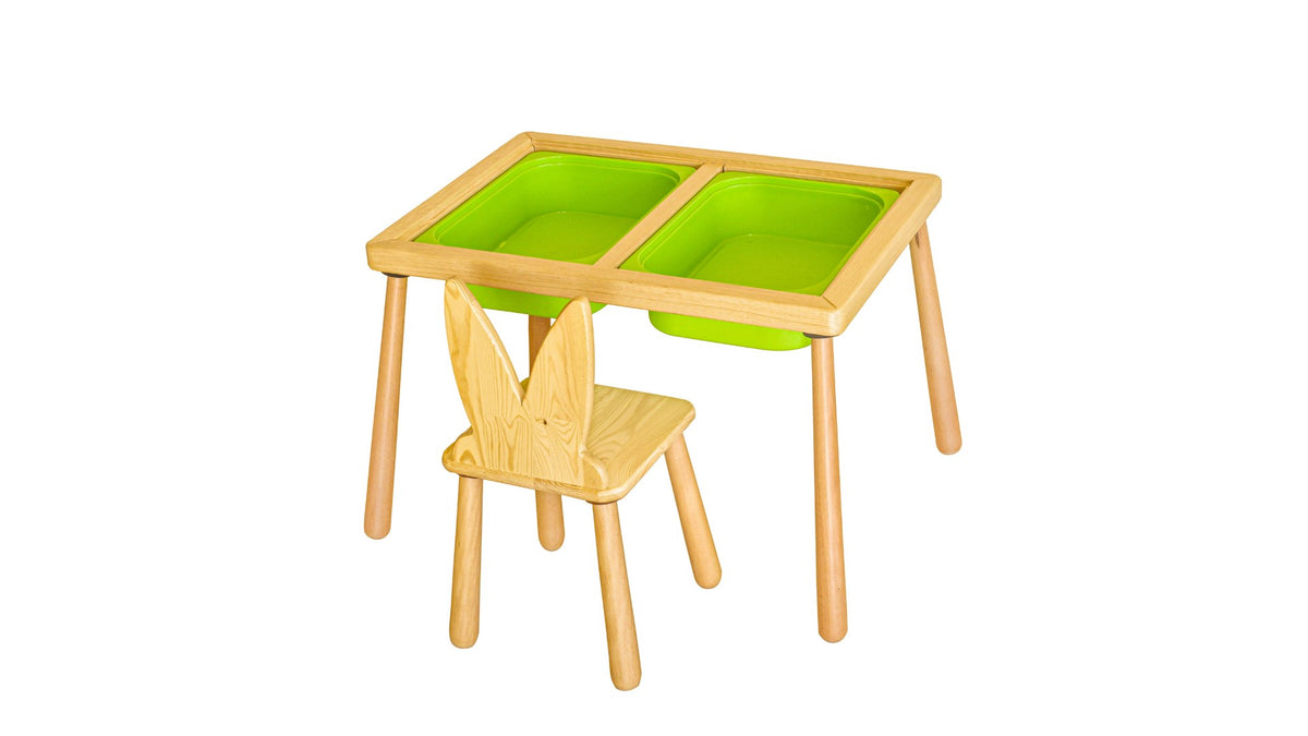 Dječji set stola i stolice – zeleni