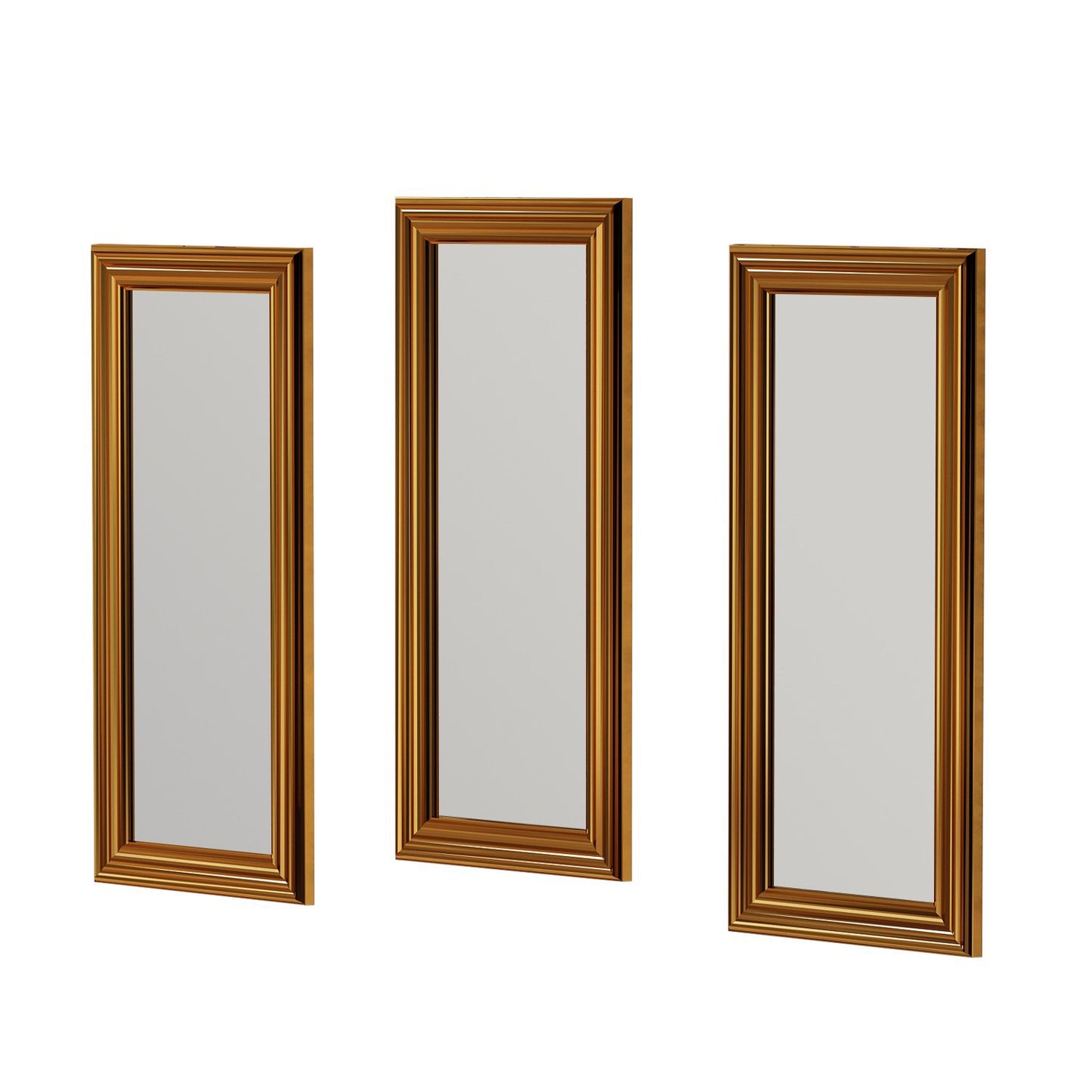 Set ogledala (3 komada), Zlato, Lavia - Gold
