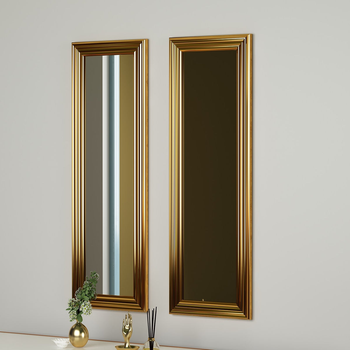 Set ogledala (2 komada), Zlato, Candy - Gold