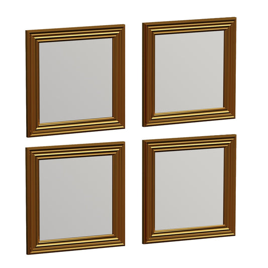 Set ogledala (4 komada), Zlato, Loza - Gold
