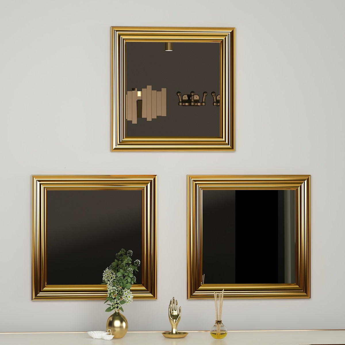 Set ogledala (3 komada), Zlatna, Otto - Zlatna