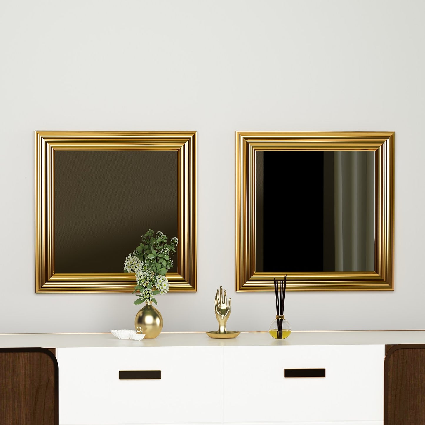 Set ogledala (2 komada), Zlato, Bale - Gold