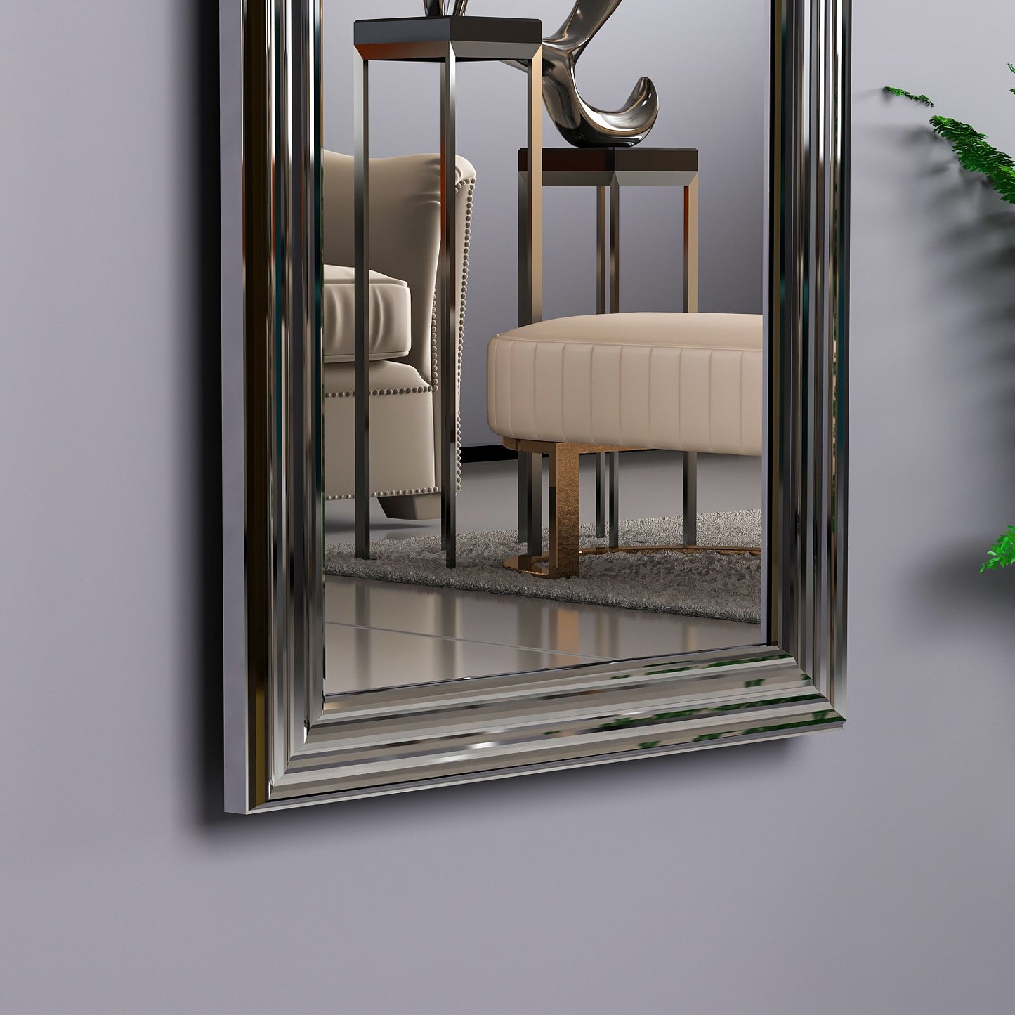 Ogledalo, Srebro, Smooth - Silver