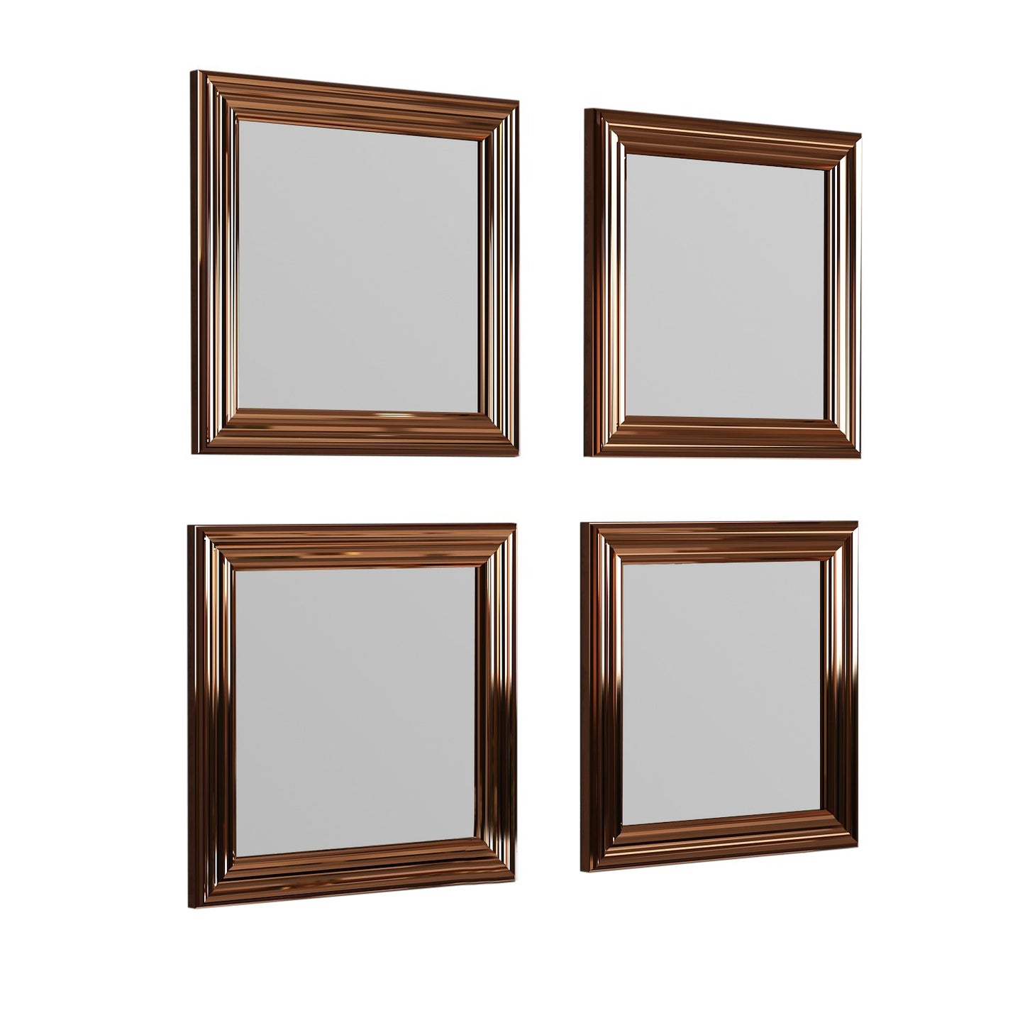 Set ogledala (4 komada), bronca, Loza - Bronze
