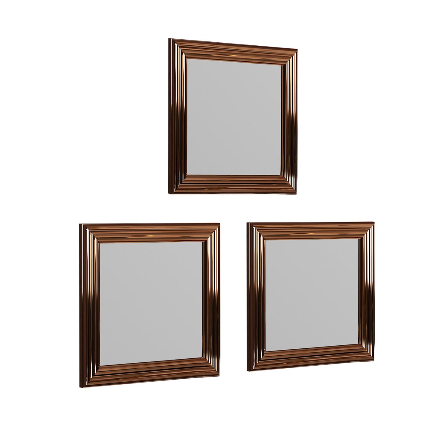 Set ogledala (3 komada), bronca, Otto - Bronze
