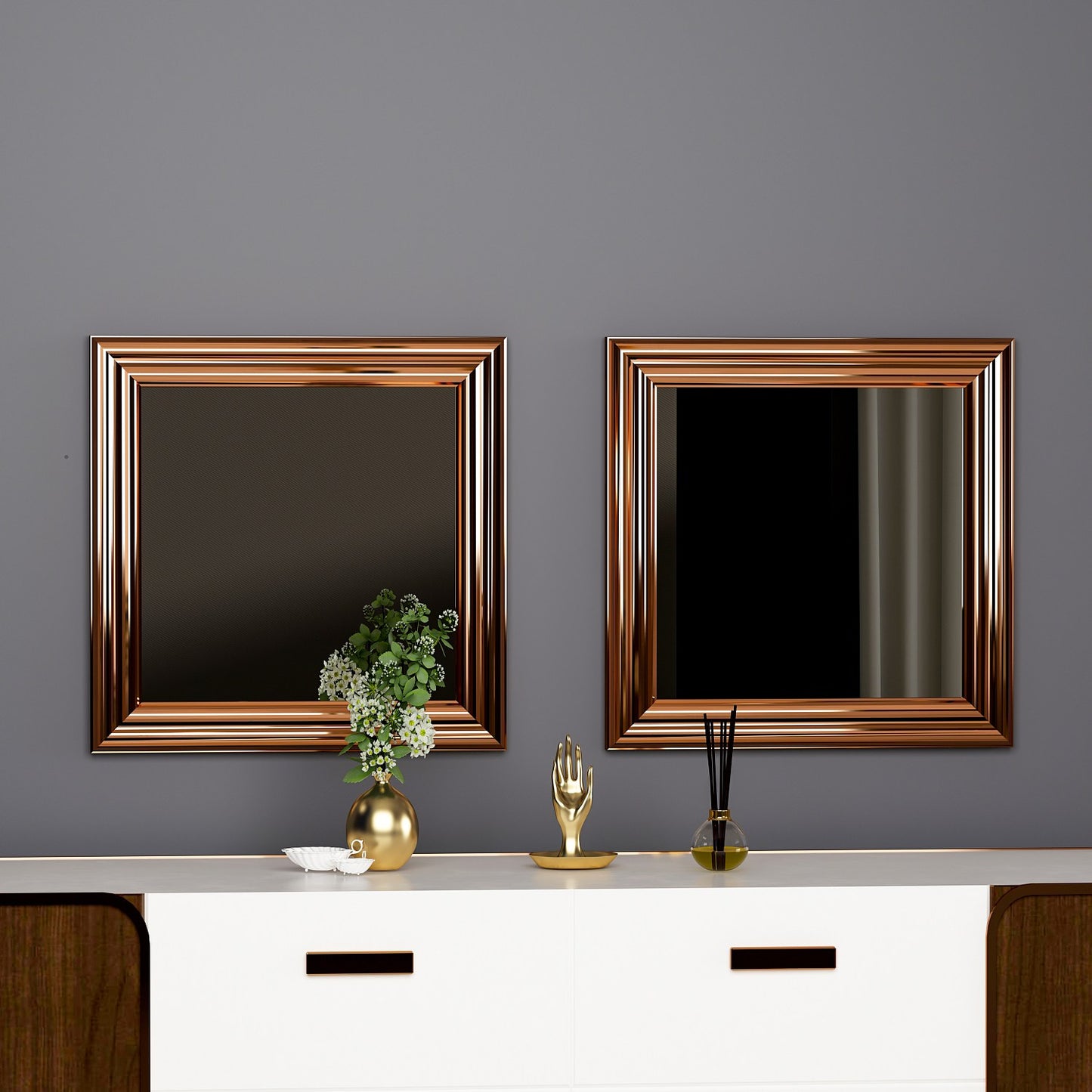 Set ogledala (2 komada), bronca, Bale - Bronze