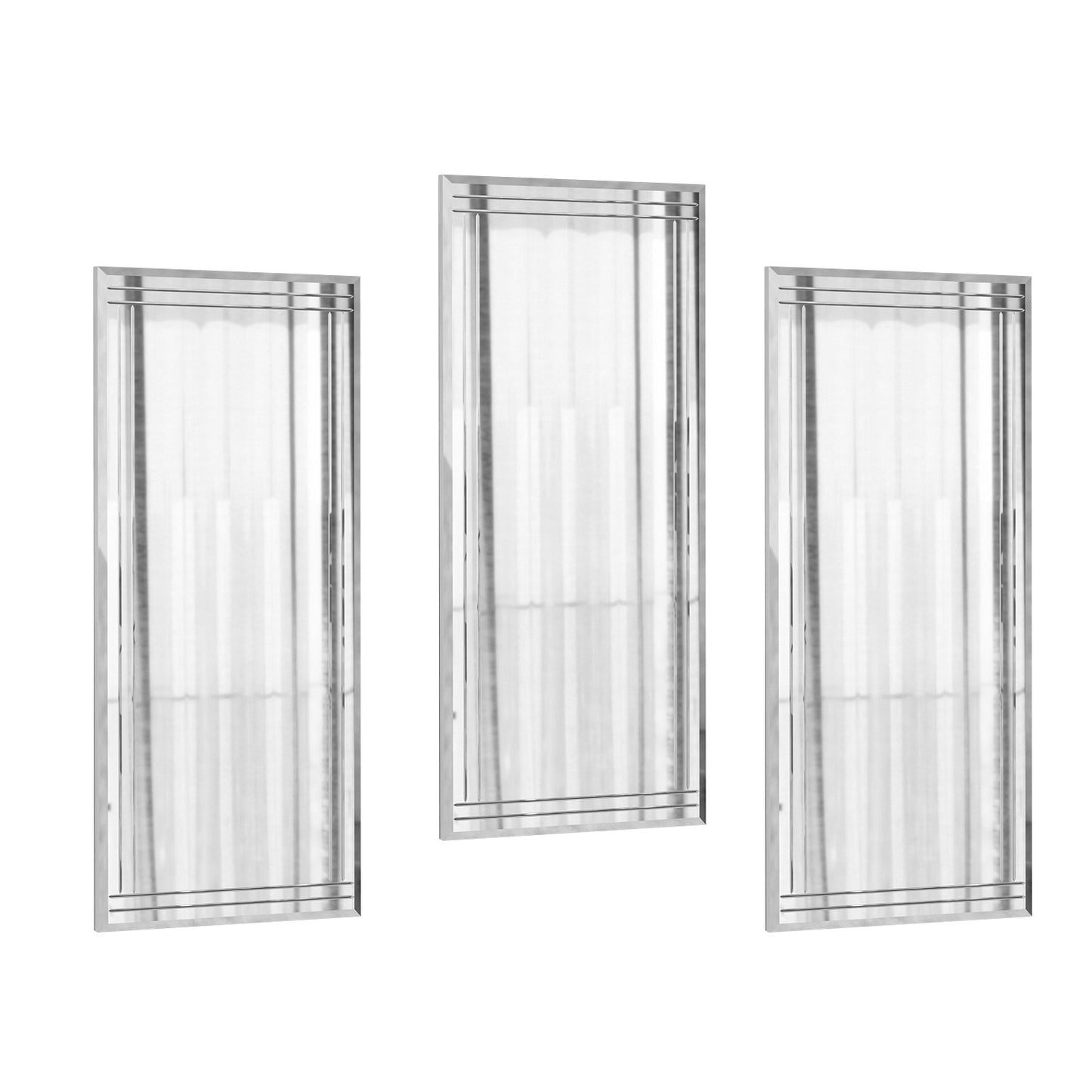 Dekorativni set ogledala (3 komada) Mini Buhem - Transparent