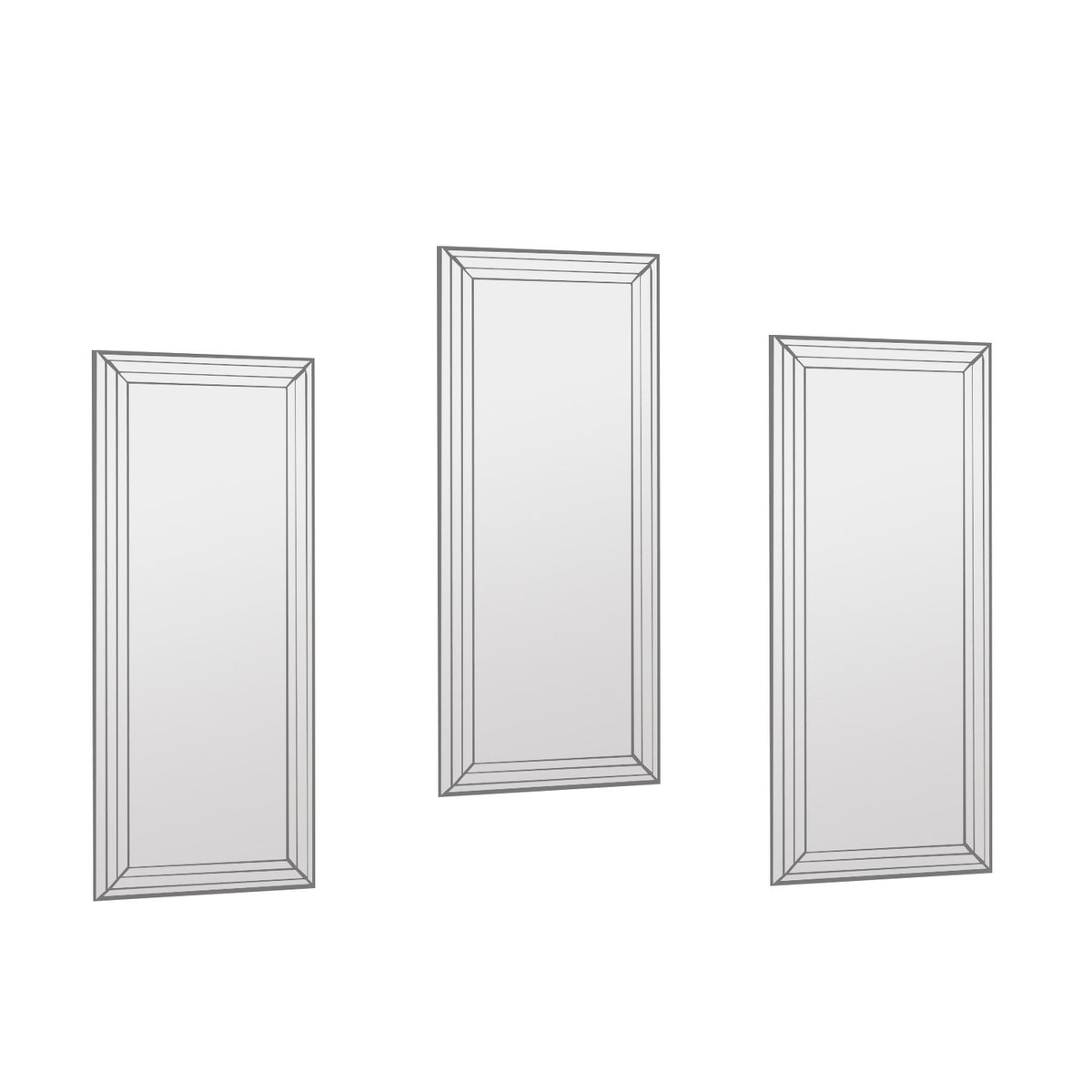 Dekorativni set ogledala (3 komada) Mini Neom - Transparent