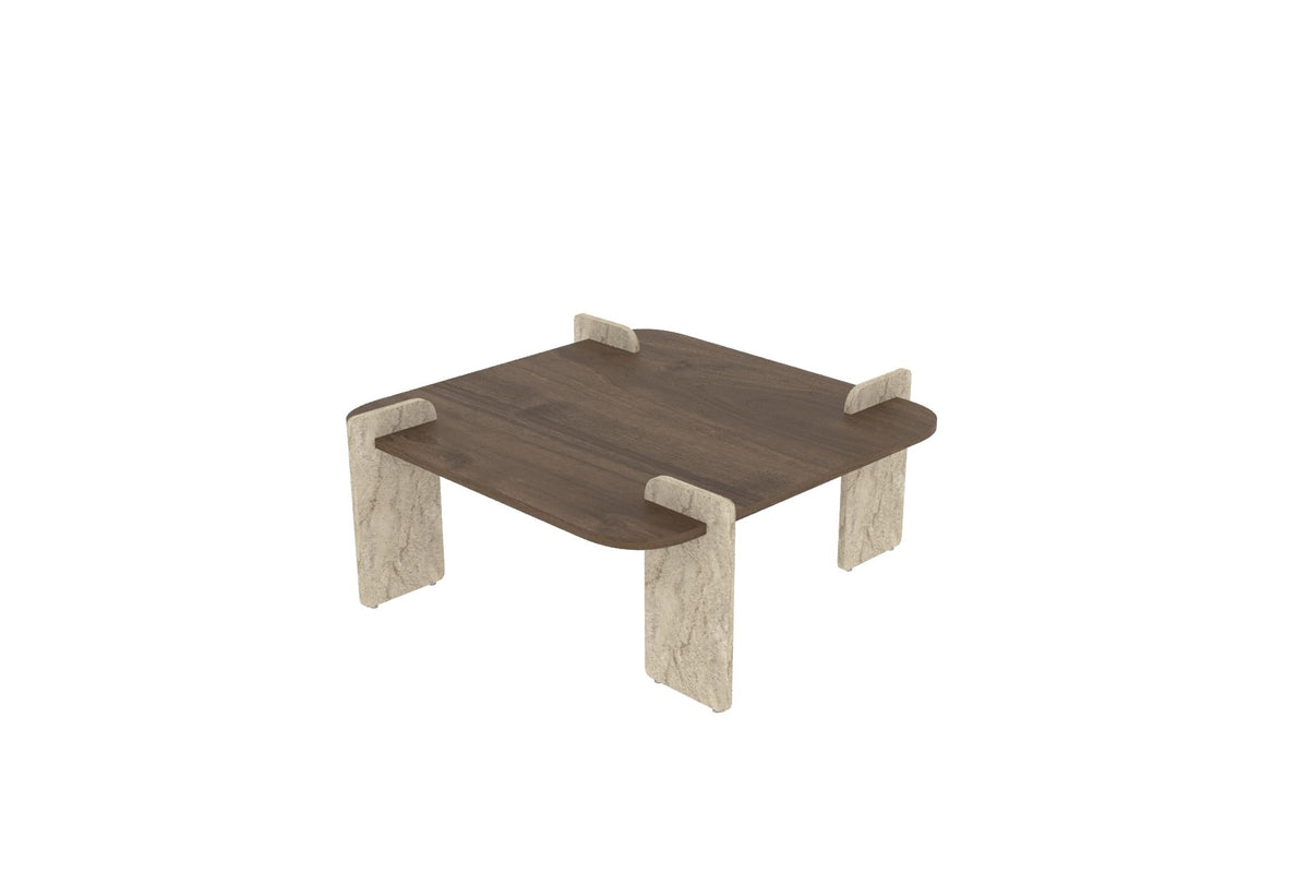 Klub stol 590, Travertin, Orah