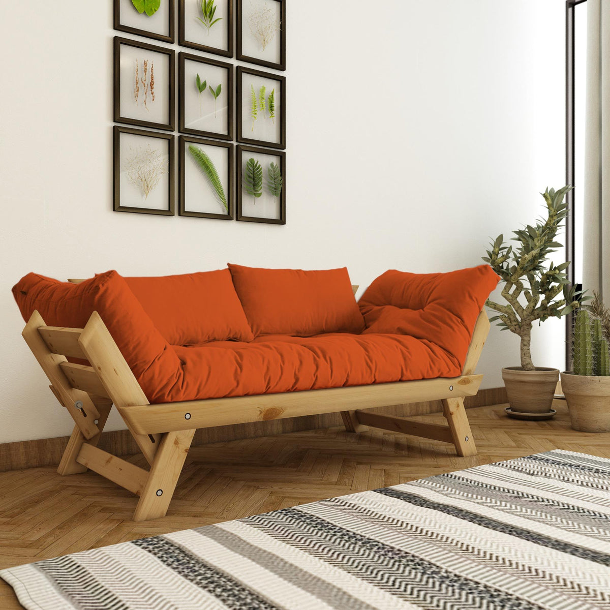 Dvostruka sofa na razvlačenje 237, prirodna, hrast
