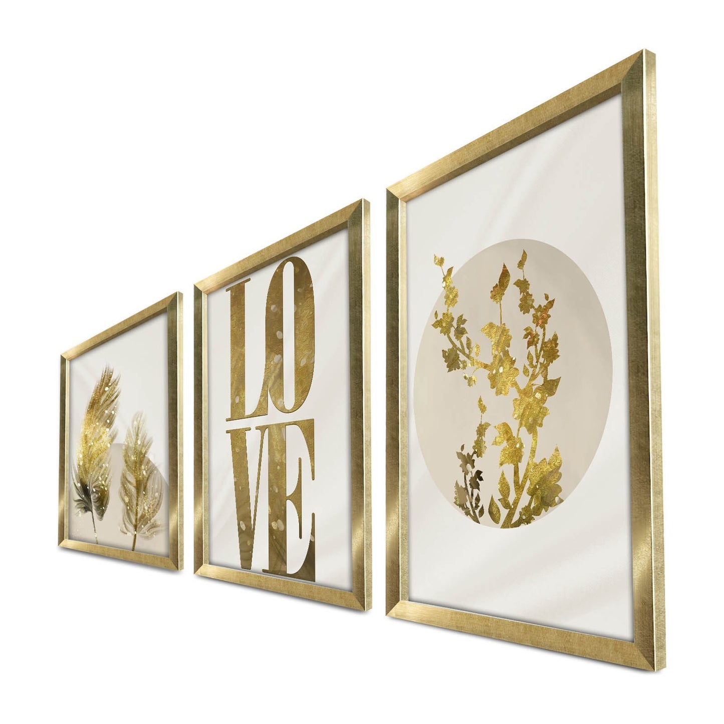 Slika dekorativna uokvirena MDF (3 komada), 3P3853NISCT-021