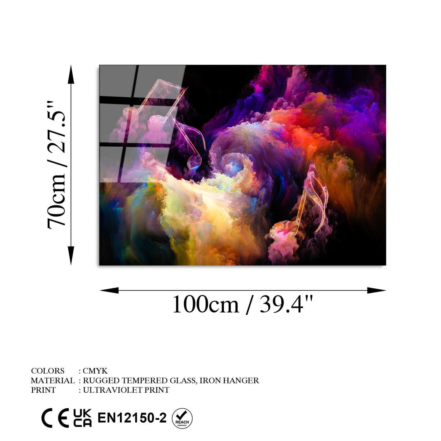 Ukrasna slika na kaljenom staklu UV-060 70 x 100