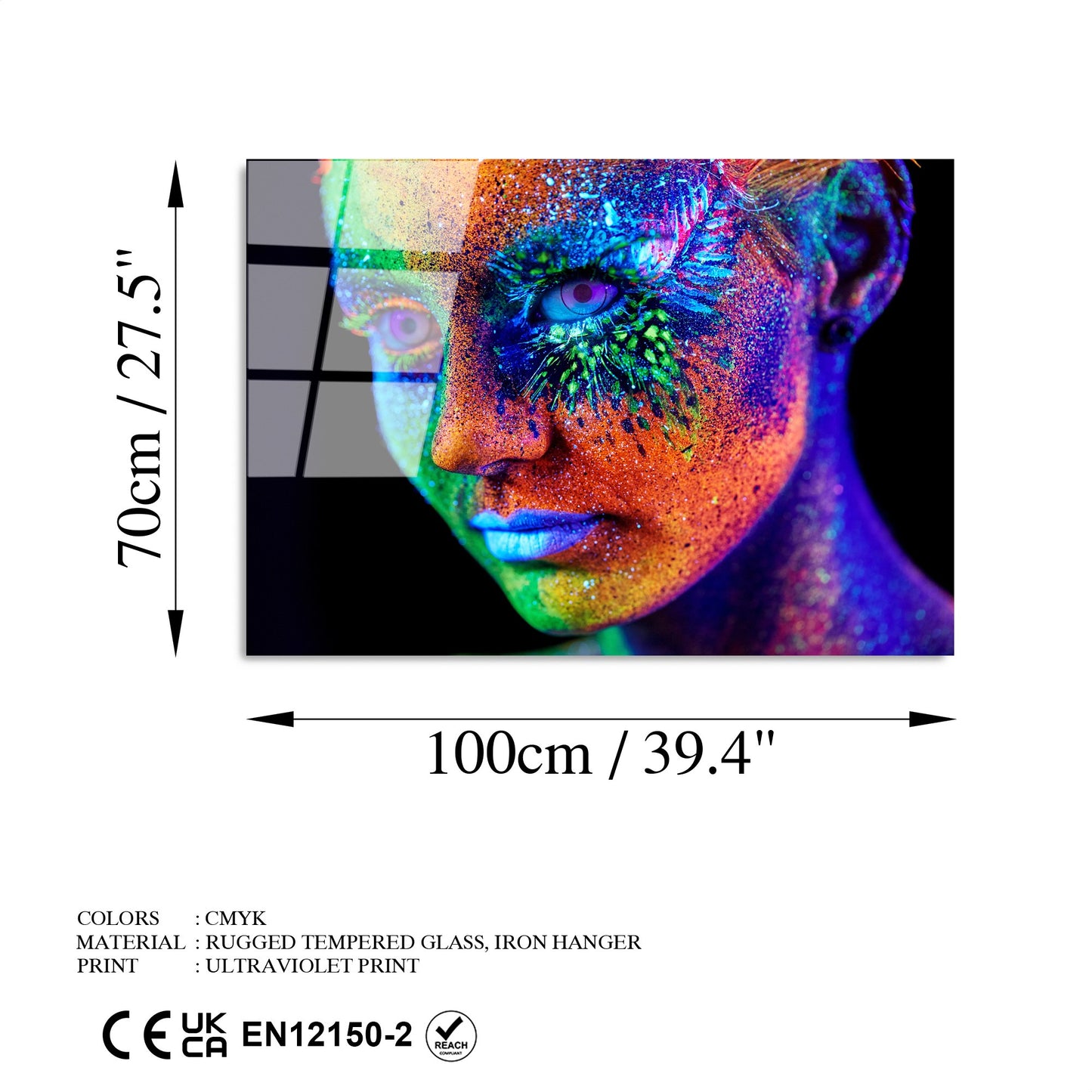 Slika dekorativna na staklu, UV-220 70 x 100