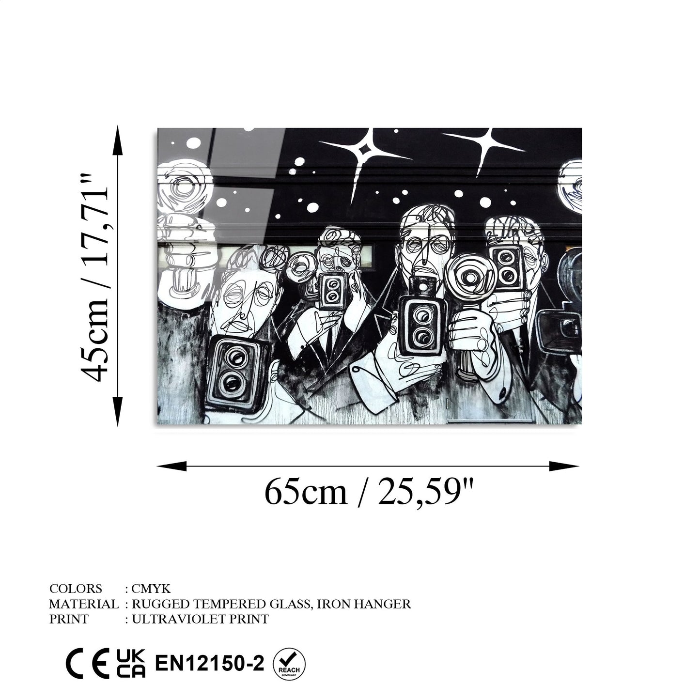 Ukrasna slika na kaljenom staklu UV-480 45 x 65