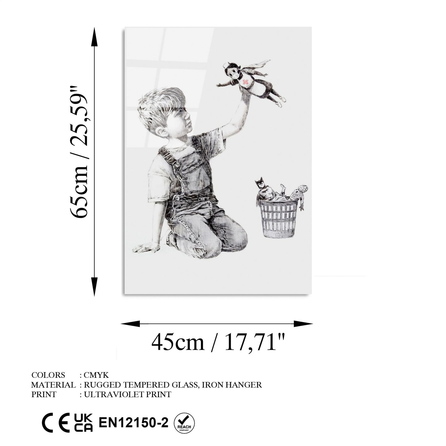Ukrasna slika na kaljenom staklu UV-499 45 x 65