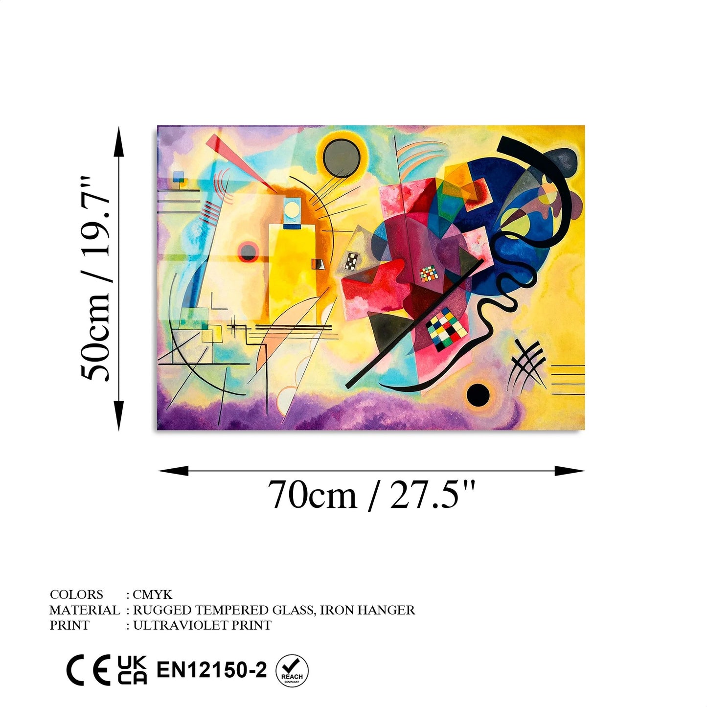 Ukrasna slika na kaljenom staklu UV-413 50 x 70