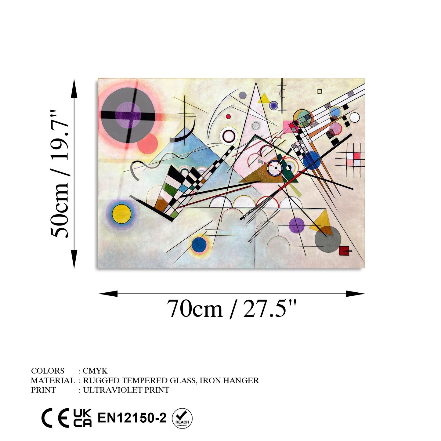 Ukrasna slika na kaljenom staklu UV-415 50 x 70
