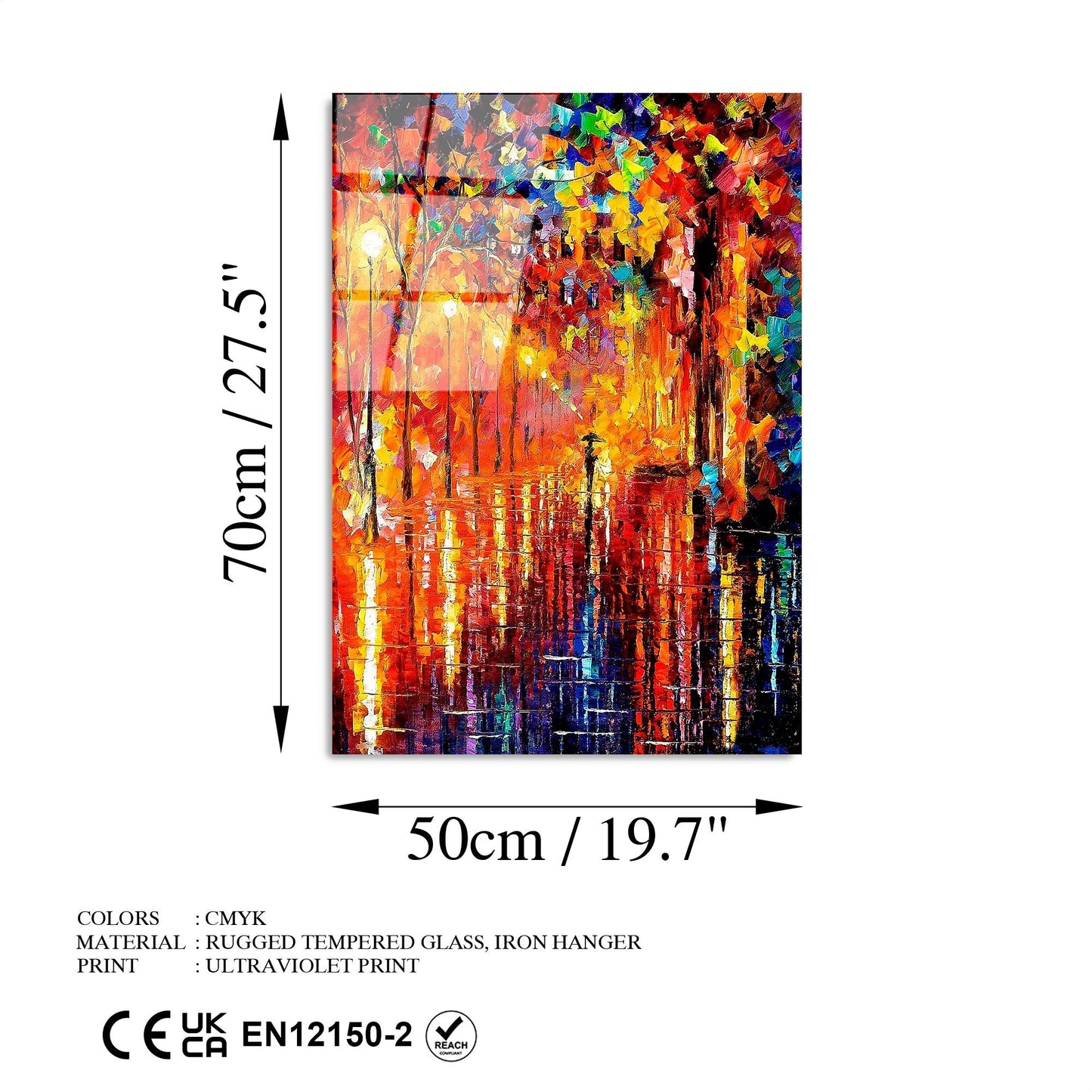 Ukrasna slika na kaljenom staklu UV-416 50 x 70