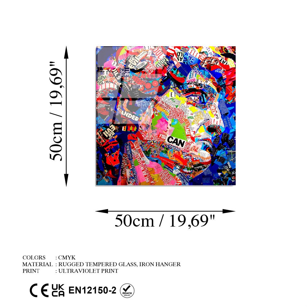 Ukrasna slika na kaljenom staklu UV-813 - 50 x 50