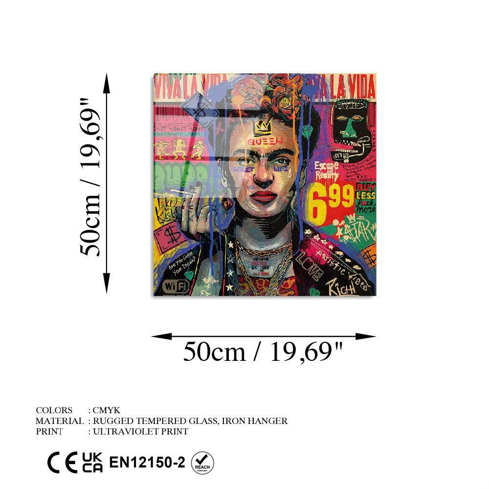 Ukrasna slika na kaljenom staklu UV-814 - 50 x 50