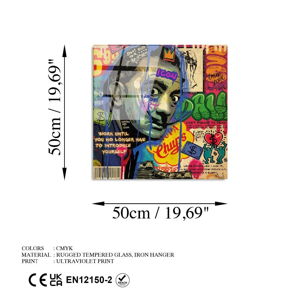 Ukrasna slika na kaljenom staklu UV-817 - 50 x 50