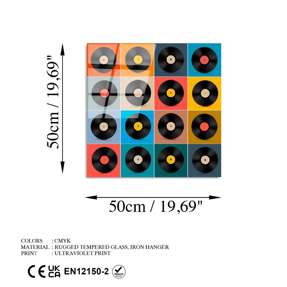 Ukrasna slika na kaljenom staklu UV-822 - 50 x 50
