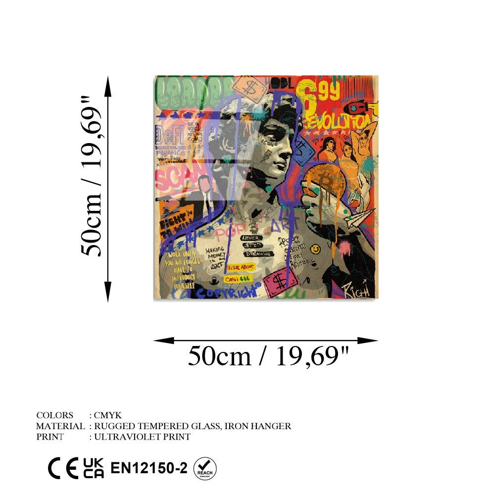 Ukrasna slika na kaljenom staklu UV-839 - 50 x 50