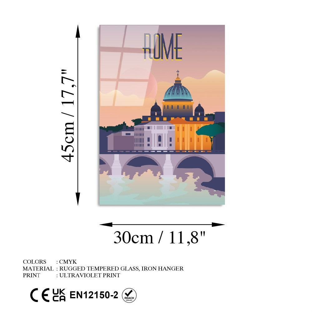Ukrasna slika na kaljenom staklu UV-1026 - 30 x 45