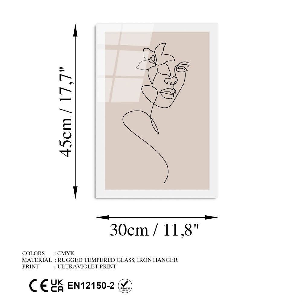 Ukrasna slika na kaljenom staklu UV-1036 - 30 x 45