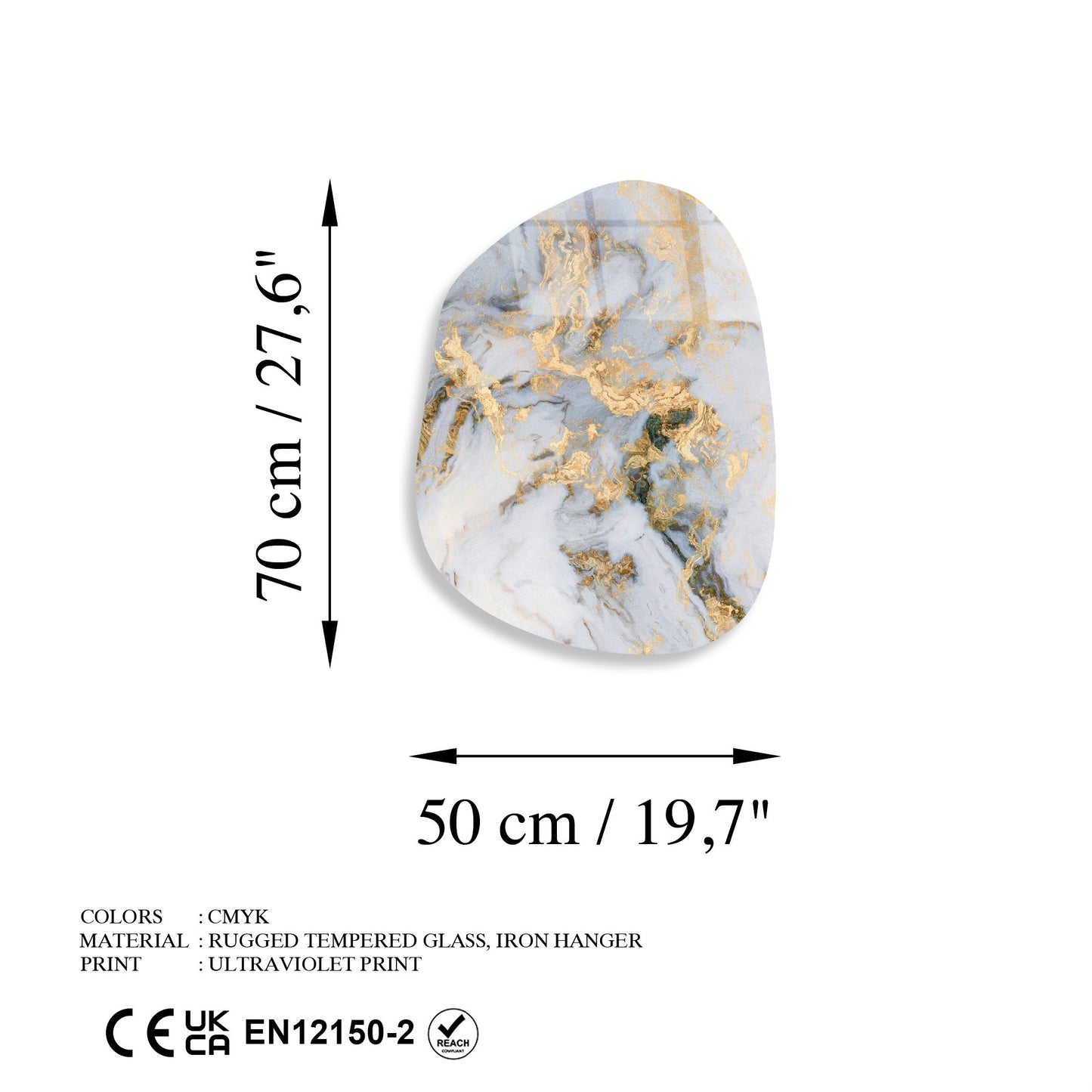 Ukrasna slika na kaljenom staklu UV-1088 - 50 x 70