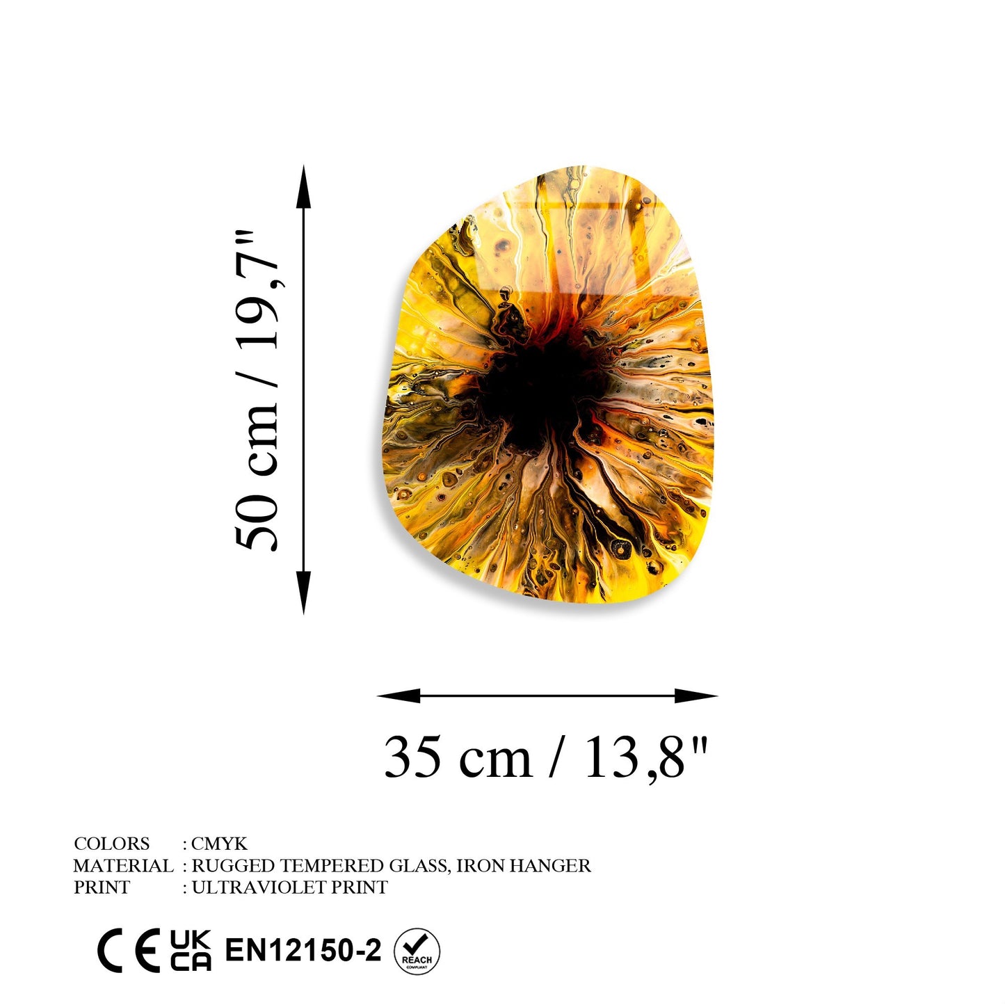Ukrasna slika na kaljenom staklu UV-1103 - 35 x 50