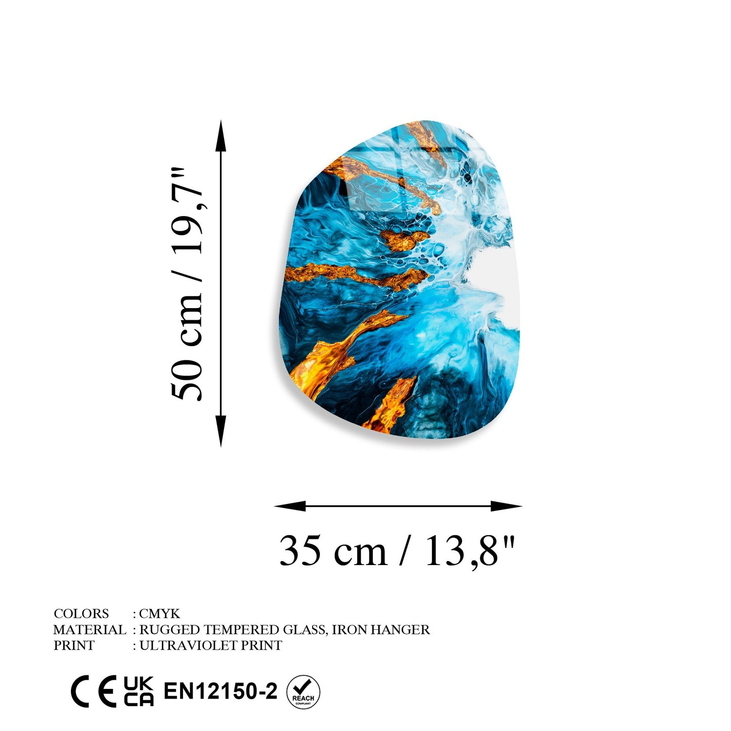 Ukrasna slika na kaljenom staklu UV-1104 - 35 x 50