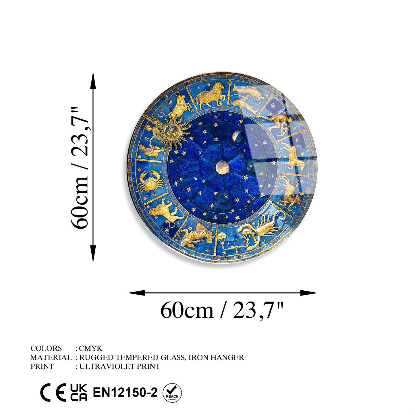 Ukrasna slika na kaljenom staklu UV-1124