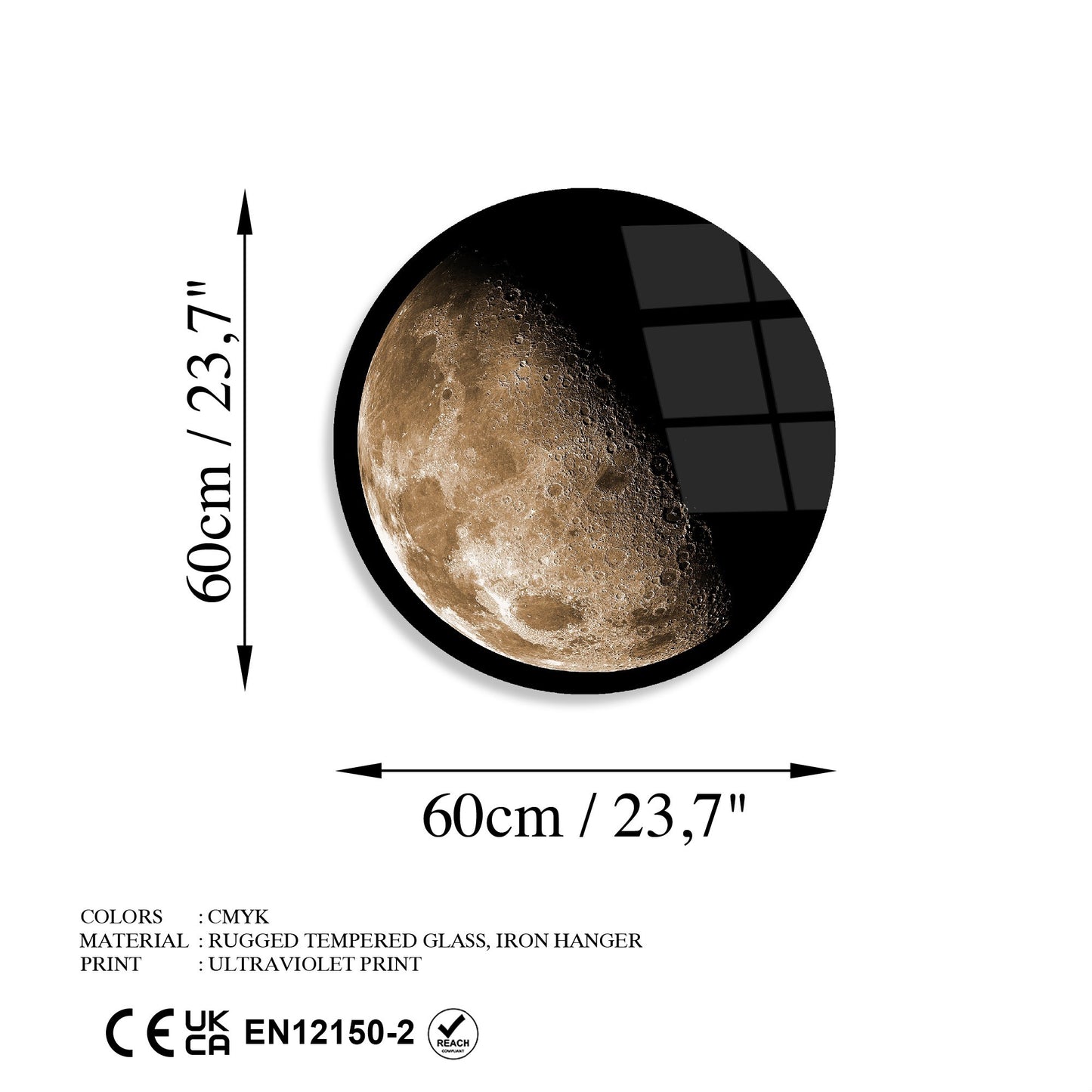 Ukrasna slika na kaljenom staklu UV-1125