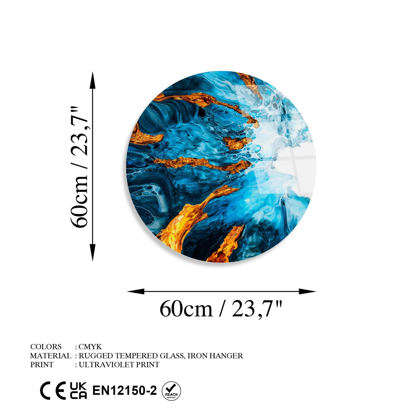Ukrasna slika na kaljenom staklu UV-1130