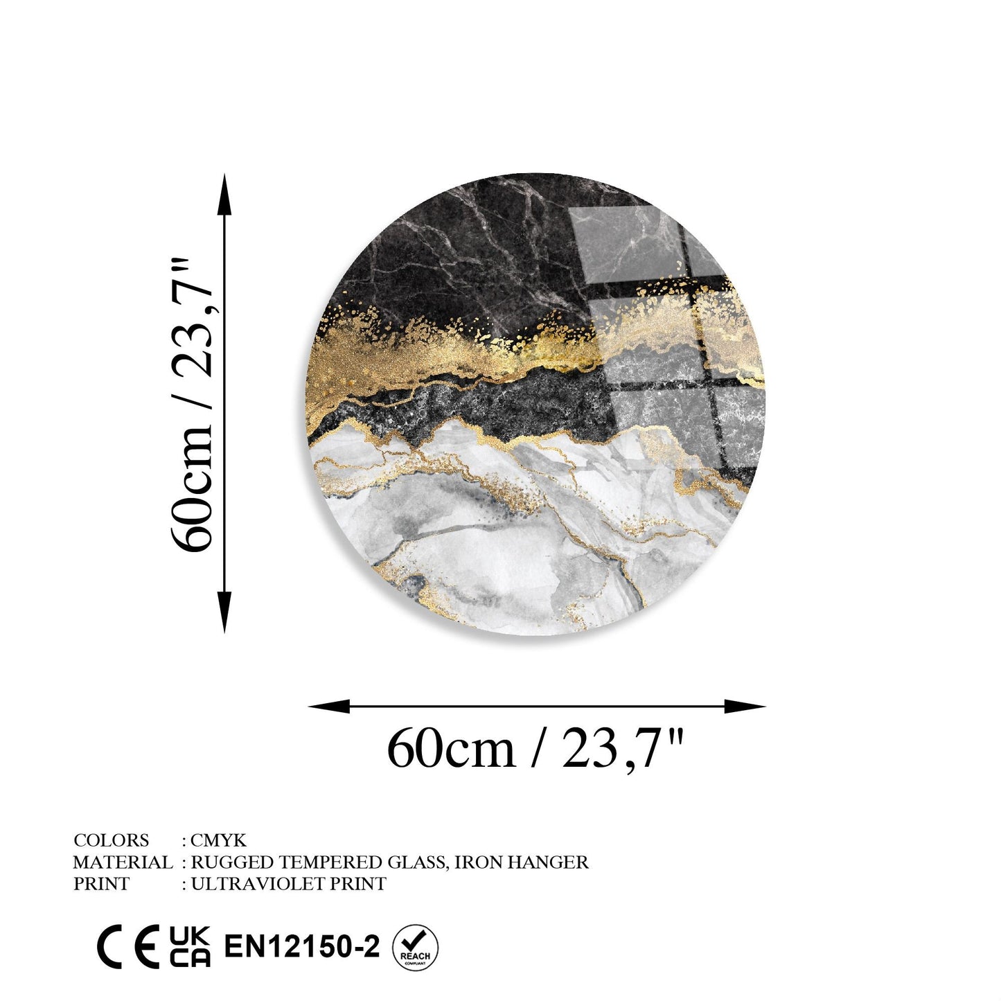 Ukrasna slika na kaljenom staklu UV-1133