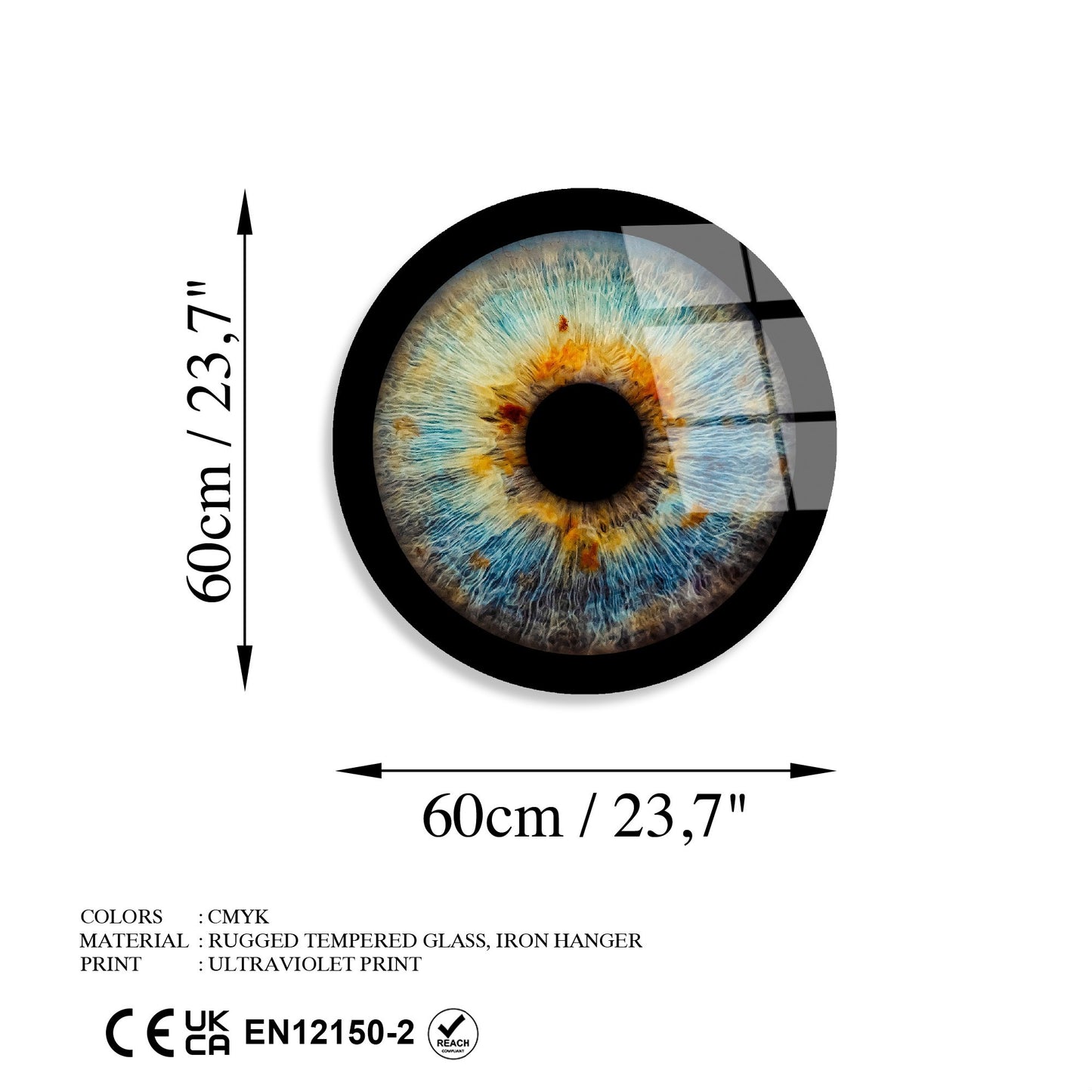 Ukrasna slika na kaljenom staklu UV-1138