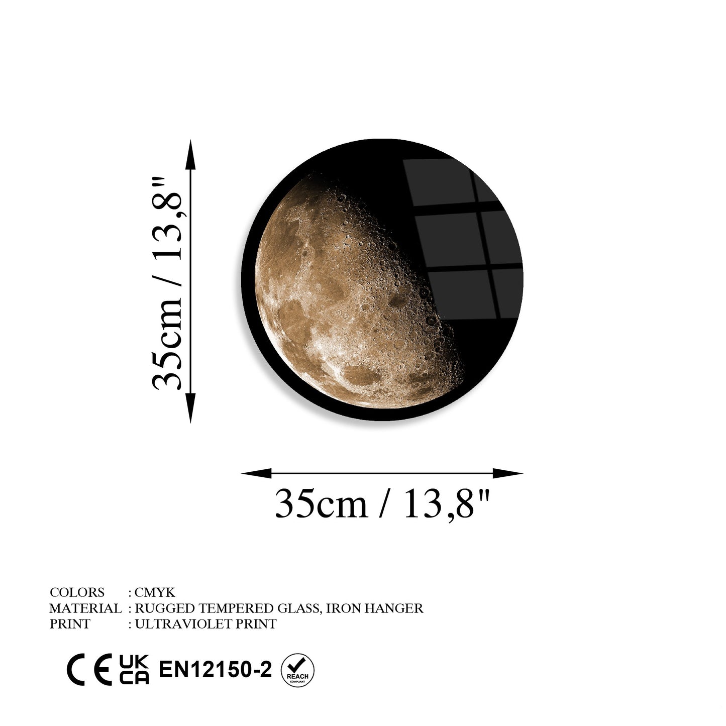 Ukrasna slika na kaljenom staklu UV-1145