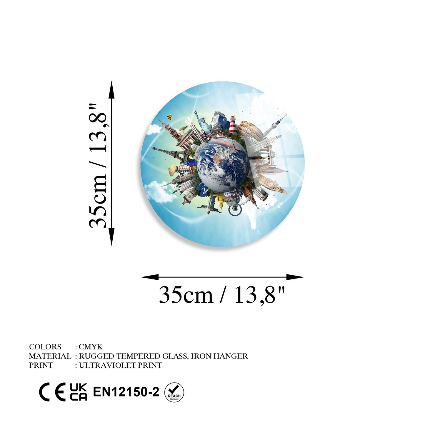 Ukrasna slika na kaljenom staklu UV-1149