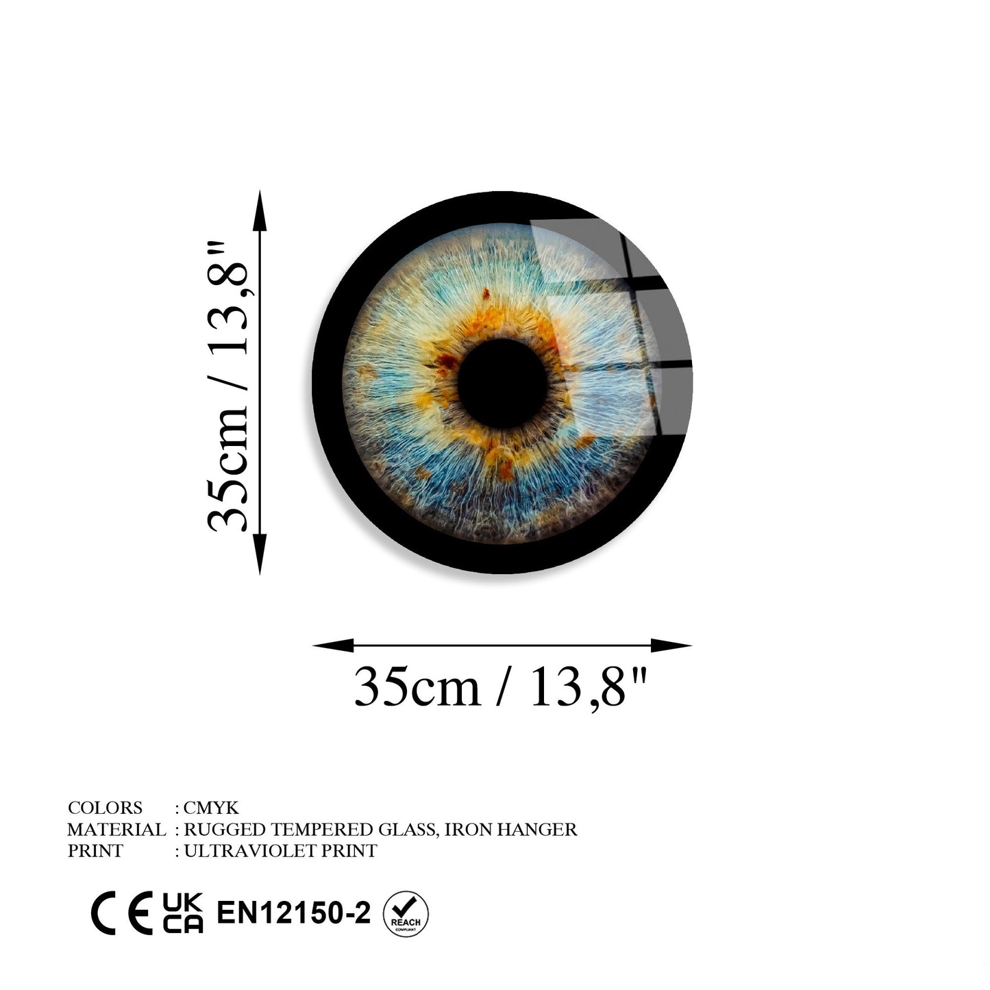 Ukrasna slika na kaljenom staklu UV-1158