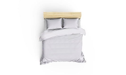 Posteljina MAGNUS 100% PAMUČNI SATEN Navlaka za poplun: 240 x 220 cm Jastučnica: 60 x 60 cm (2 komada) , Elegant - White