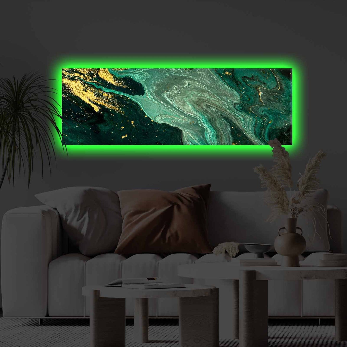 Ukrasna slika na platnu s LED osvjetljenjem 3090KTLGDACT - 010