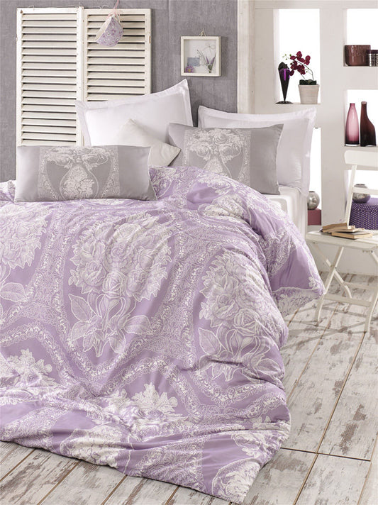 Posteljina Ranforce set s dvostrukim prekrivačem, Madam Lili - Lilac