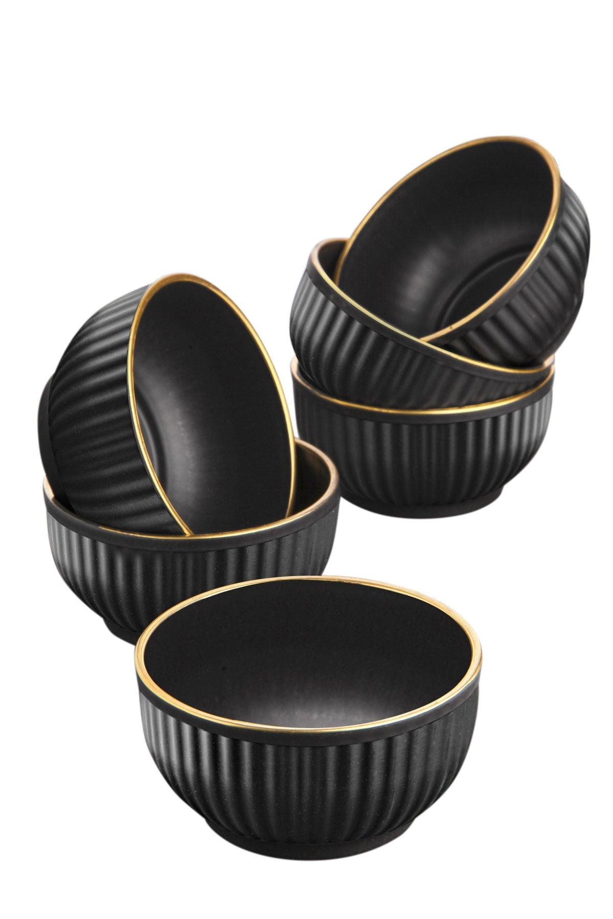 Set zdjela (6 komada), Crno, C-DD07 - Black