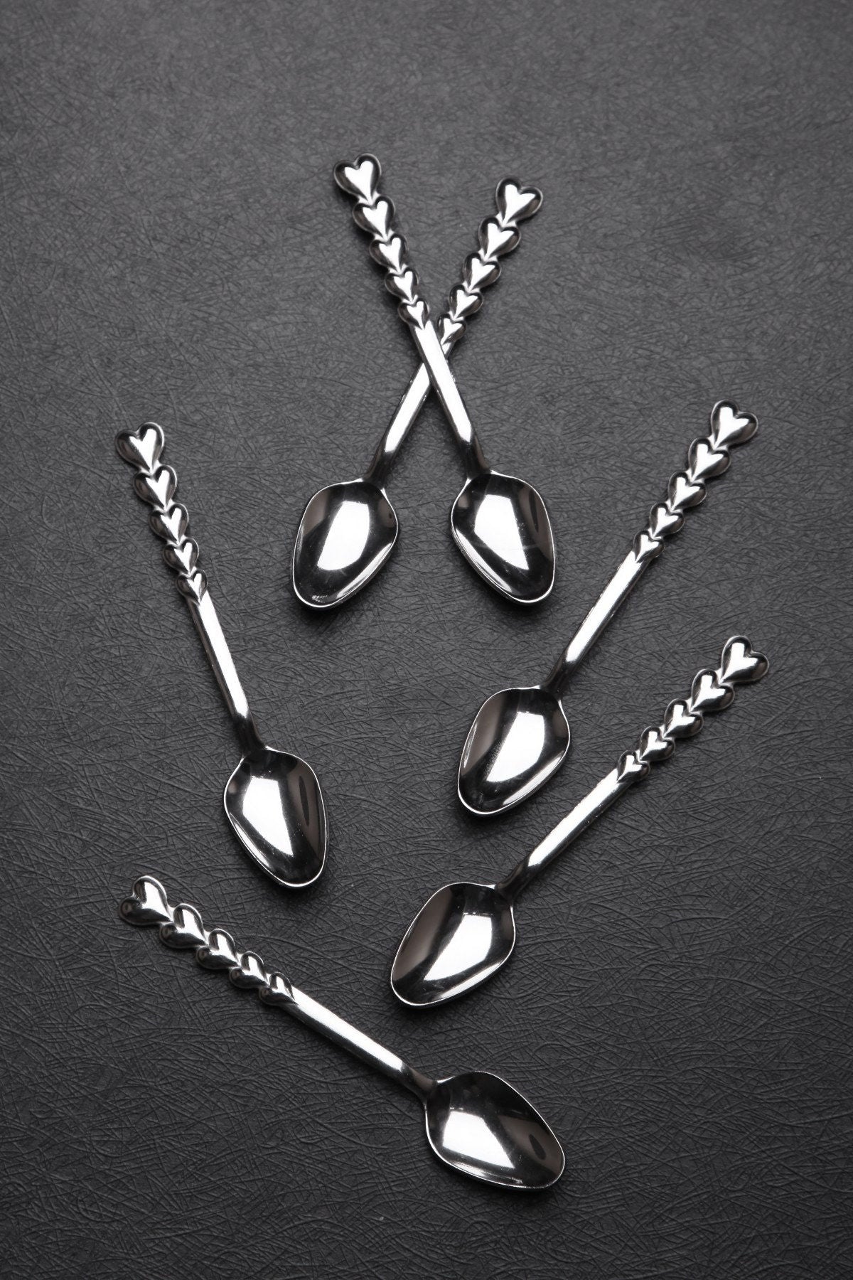 Set žlica (6 komada), Višebojno, W-6 - Heart