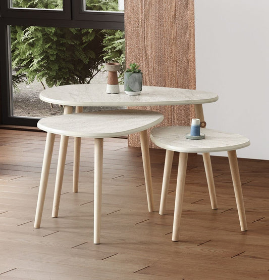 Set stolića za kavu 182, Travertin