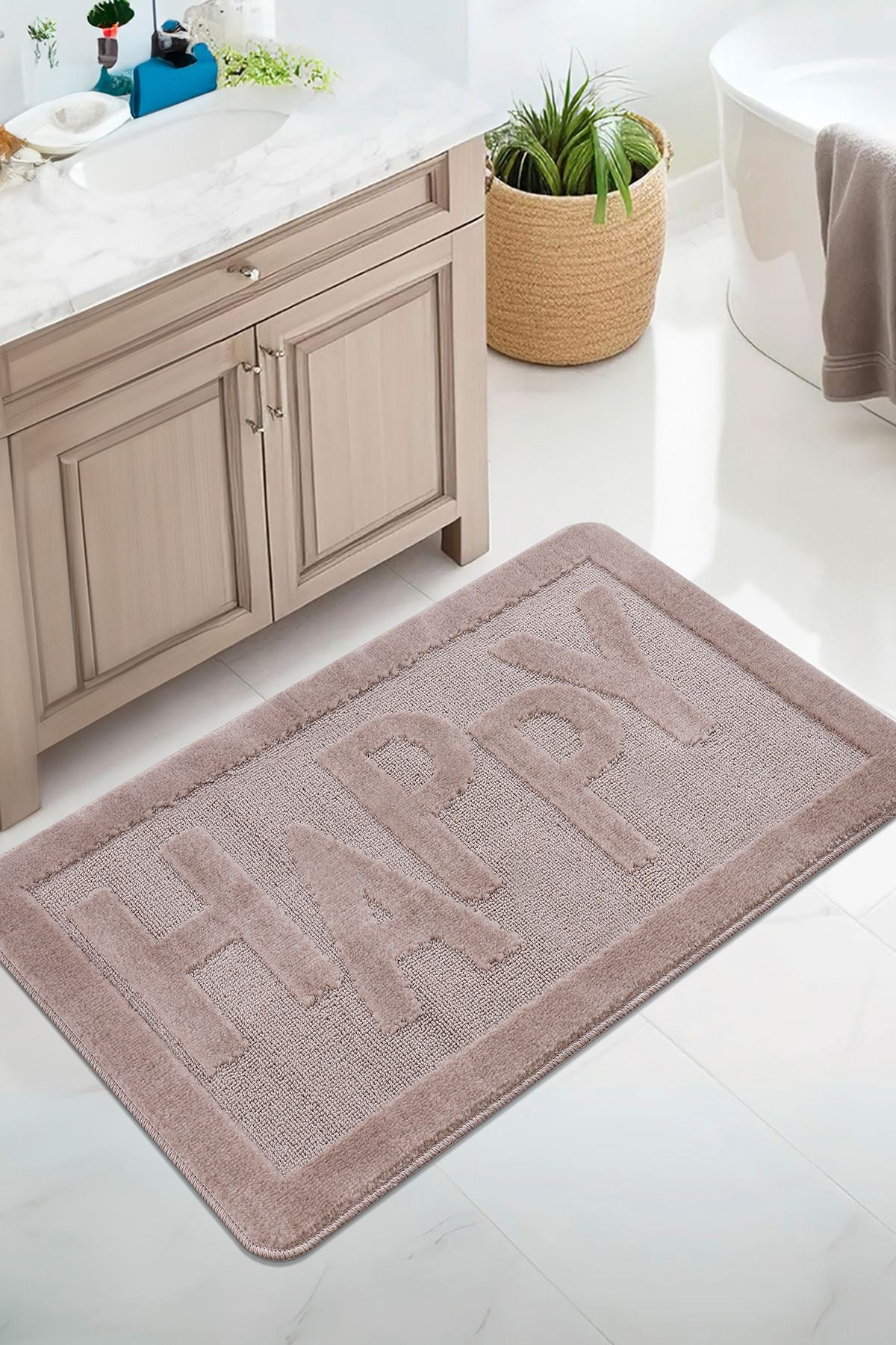 Kupaonska prostirka Happy - Mink