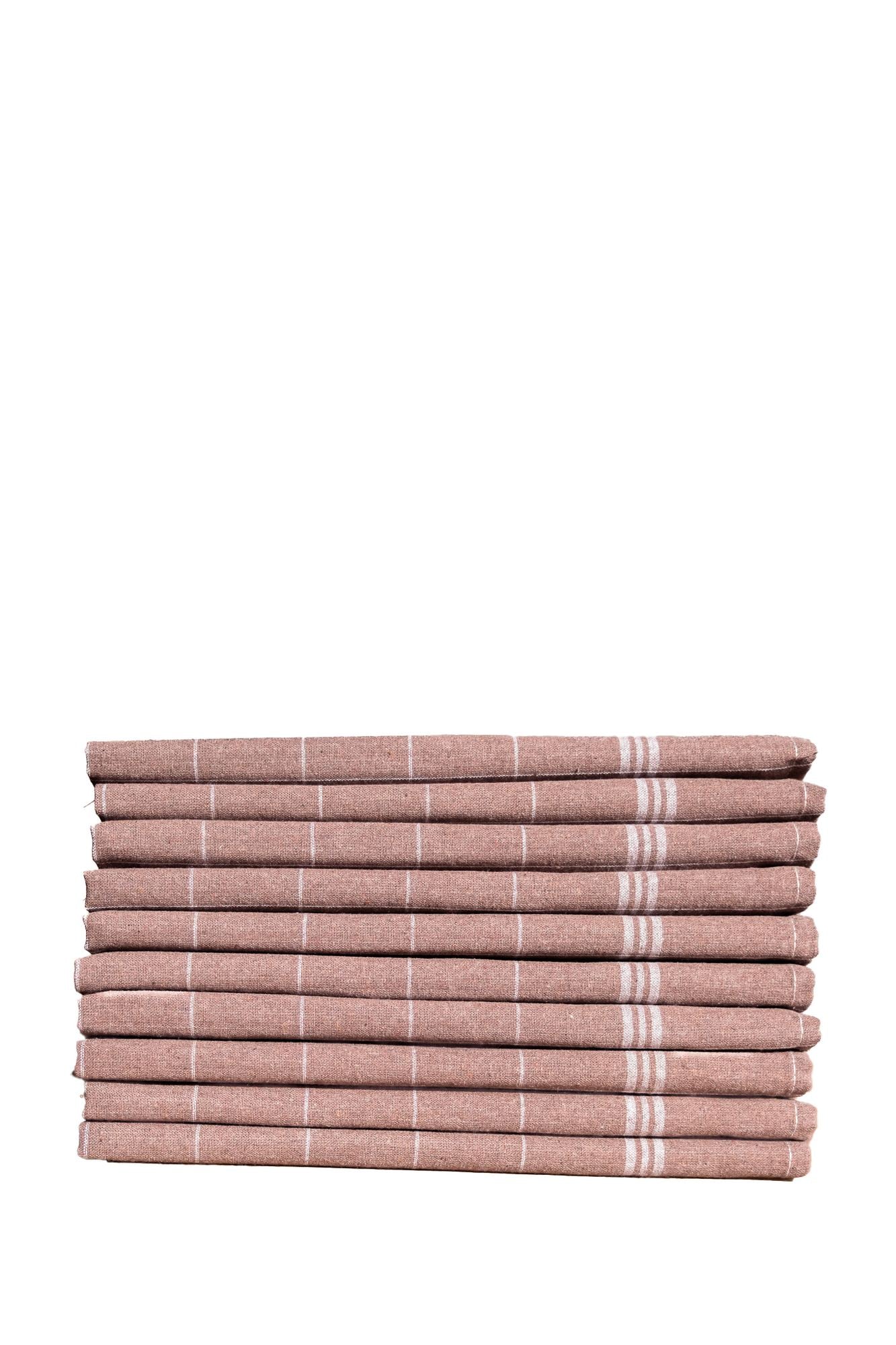 Set kuhinjskih ručnika (10 komada) Juno - smeđa, bijela