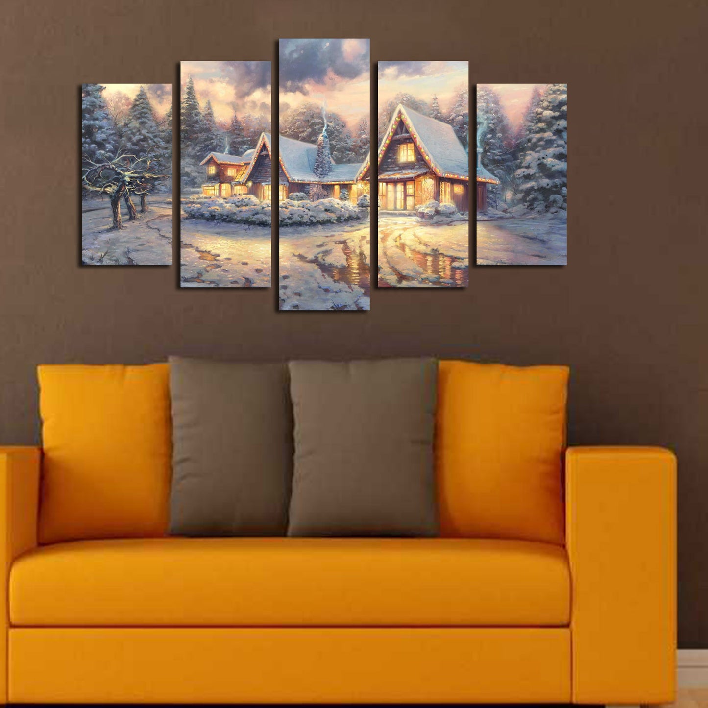Ukrasna slika MDF -a (5 komada), 5PMDFNOEL-1