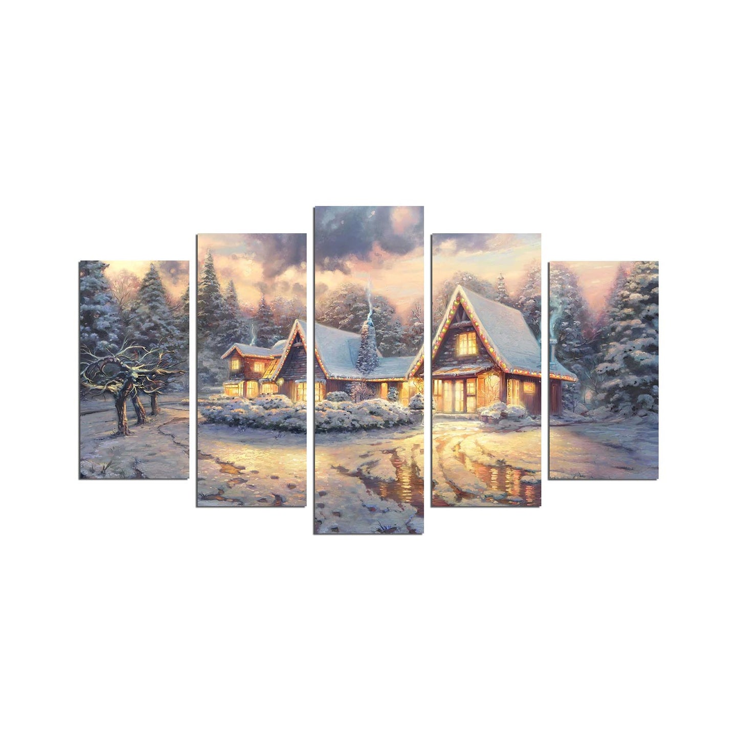 Ukrasna slika MDF -a (5 komada), 5PMDFNOEL-1